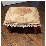 Needlepoint Foot Stool 15x19x11 inches tall