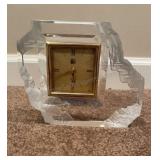 Mikasa  Crystal Alarm Desk Mantel Clock