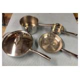 Group of assorted pans & pots