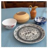 China Bowls, Plate & Franklin mini mini Pitcher