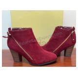 burgundy suede Boots size 7