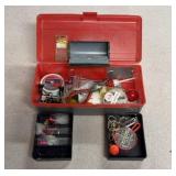 Small Fishing Tackle Box W/ Contents