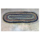 Braided Oval Rug 34x84
