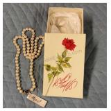 Monet faux pearl necklace