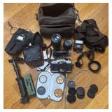 Minolta X-370 Camera & Extras
