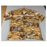 Hawaii Blues tan tropical palm tree Shirt XL