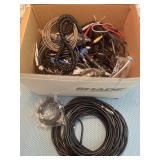 Box of Audio Cords & Cables