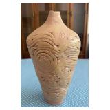 Samp Signed Art Pottery Coil Vase 10.5 inches