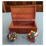 Lane Cedar Box & Puzzle Cubes