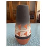 Worsham Signed Pottery Vase 9.5 inches tall