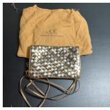 vintage Morris Moskowitz woven metallic Clutch