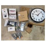 Group of Various Elec Components & Clock