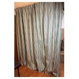 Teal Curtains & Rod