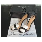 are Massimo Matteo patent leather ankle-strap