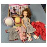 vintage Doll, With clothes & Case