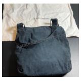 dark grey Giorgio Armani suede shoulder bag