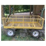 Steel Mesh Utility Garden Cart
