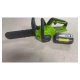 Green  40V Chain saw W/Battery
