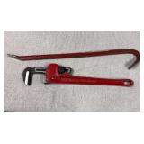 Crow Bar & Pipe Wrench