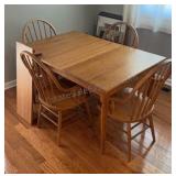 Oak Dining Table & 4 Chairs
