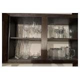 Cabinet of Assorted Glassware