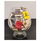 Fish Bowl Wine Glass with Match Books