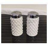 Fenton Hobnail Milk Glass Salt & Pepper Shakers