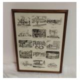 Framed Plymouth Art 26x20