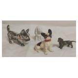 Cast Iron French Bulldog Figurine & other Dog
