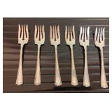 6 Sterling Silver Salad Forks