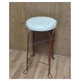 Twisted Wrought Iron Stool