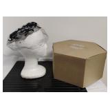 Vintage Ladies Lack Netted Veil Fascinator Hat w/