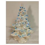 Vintage Ceramic Light Up Christmas Tree CHIPPED