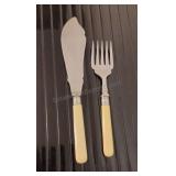 Antique Silver & Stainless Nickel Carving Set