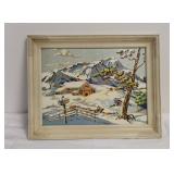 Vintage Framed Paint by Numbers