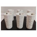 Westmoreland Milk Glass Grape Pattern Glasses Set