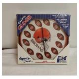 Sealed Cleveland Brown Wall Clock