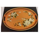 Vintage Hand Painted Tray 17.5x13