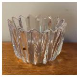 Signed Crystal Bowl 4.25 inches tall