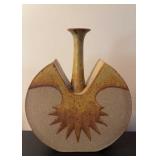 Signed Art Pottery Vase 10 inches tall