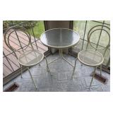 Metal Patio Garden Set 24 inch table