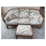 Bench Craft Bamboo Sofa & Ottoman 82 inches wide