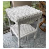 Wicker Side Table 17.5x17.5x24 inches tall