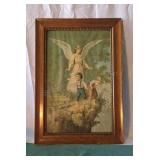 Framed print. "Guardian Angel". 18x26.