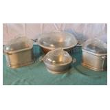 Vintage hammered aluminum Guardian Service ware