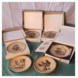 Hummel collection plates. 6 total, 4 in boxes.