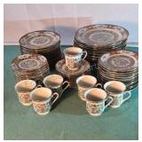 Mid-century hand painted China with a flower