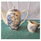 Wedgwood &Co. Teapot and creamer. Countryside patt