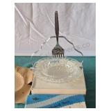 Vintage glass and stainless steel seafood/relish