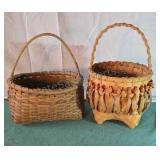 Wicker baskets. Medium size with handles.